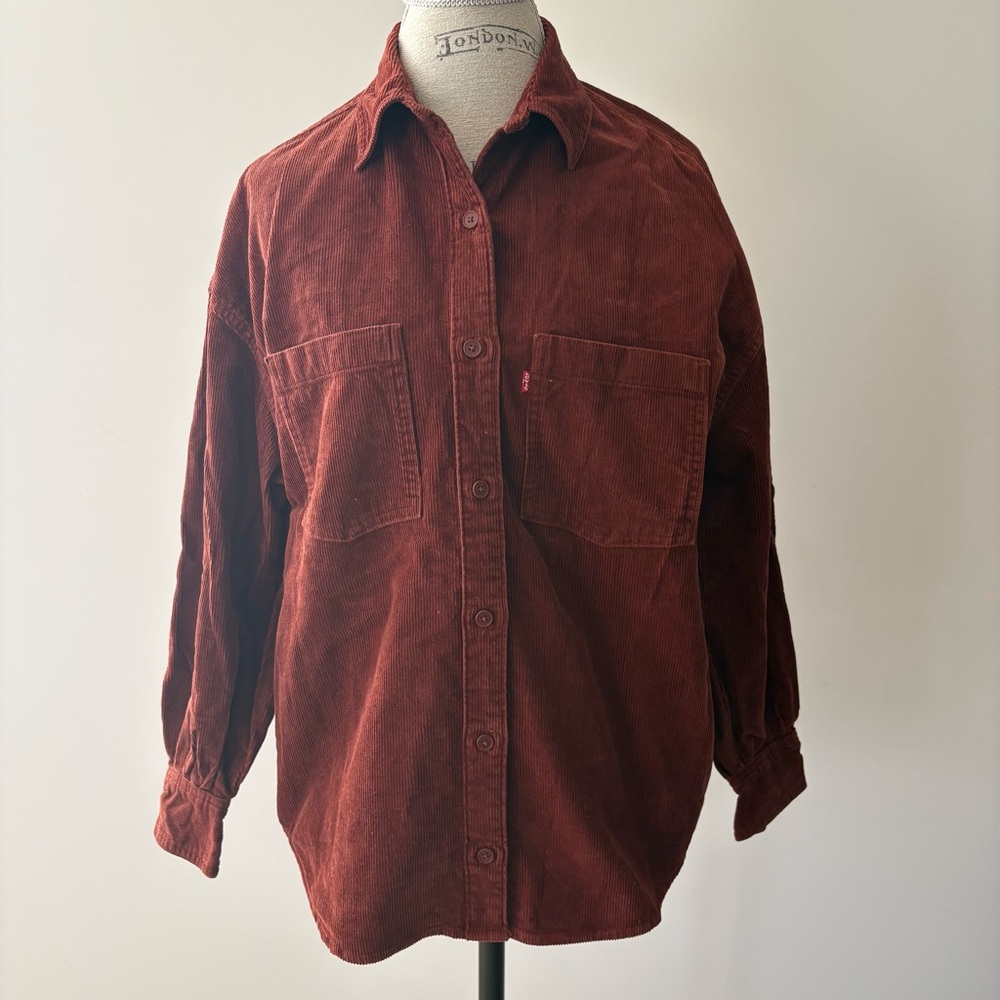 Levi's Elliot Utility Long Sleeve Corduroy Oversized Button-Up Shirt